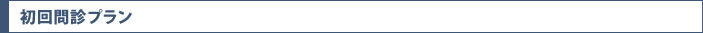 初回問診プラン